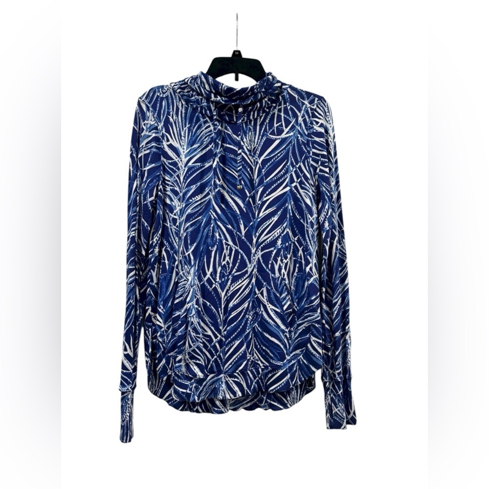 Women’s Lilly Pulitzer Fletcher Twiligjt Blue Early Riser Turtleneck Pullover: M